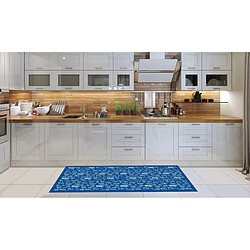 Alter Tapis de cuisine, 100% Made in Italy, Tapis antitache avec impression numérique, Tapis antidérapant et lavable, Modèle Blaine, 140x52 cm