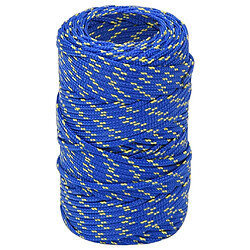 vidaXL Corde de bateau Bleu 2 mm 100 m Polypropylène