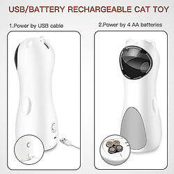 Universal Cat Toy Intelligent Interactive Tease LED Laser Toys for Cats Hands de formation automatique à angle automatique