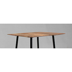 pegane Table d'appoint Acacia et Noir