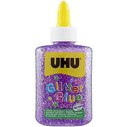 UHU Glitter Glue Bouteille de 88,5 ml Violet