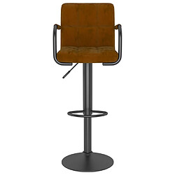 Avis vidaXL Tabourets de bar lot de 2 marron velours