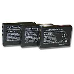 vhbw set de 3 batteries 1600mAh (3.7V) pour appareil photo DVC 10.4 HDMI comme NP-120.