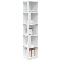 Avis vidaXL Armoire d'angle Blanc brillant 33x33x164,5 cm Bois d'ingénierie