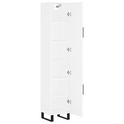 Avis vidaXL Buffet haut Blanc 34,5x34x180 cm Bois d'ingénierie