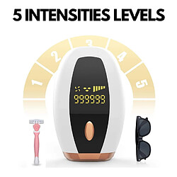 Avis Chrono Appareil laser d'épilation IPL, épilateur permanent pour femmes et hommes, système automatique de 999 999 flashs, blanc