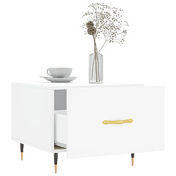 Acheter Maison Chic Lot de 2 Tables basses,Table Console pour salon blanc 50x50x40 cm bois d'ingénierie -MN41099