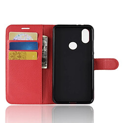 Wewoo Housse Étui rouge pour Xiaomi Mi 6X / A2, avec portefeuille et porte-cartes fentes Litchi Texture en cuir Flip horizontale cartes pas cher