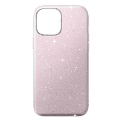 Avizar Coque Apple iPhone 12 Pro Max Paillette Amovible Silicone Semi-rigide Rose