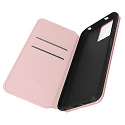 Avizar Étui pour Redmi Note 12 4G clapet magnétique porte-carte support vidéo Rose