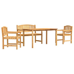 Maison Chic Ensemble de salle à manger de jardin 4 pcs,Table et chaises d'extérieur Bois de teck massif -GKD613522