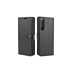 Etui en PU avec support coloré noir pour votre Sony Xperia 1 II