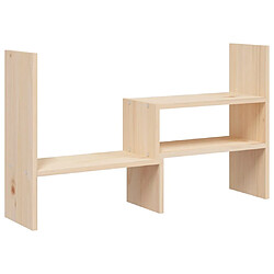 vidaXL Support pour moniteur (39-72)x17x43 cm Bois de pin solide