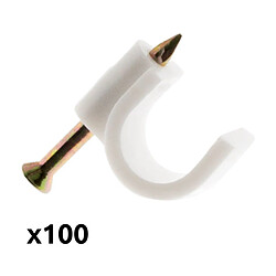 Avis Lot de 100 crochets de fixation Ø10mm - blanc - Zenitech