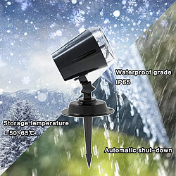 Lampe de Neige Projecteur de Noël LED Extérieur Flocon de Neige Télécommande, IP65 Waterproof ,Déco Fêtes,Mariage,Soirée,Jardin,Bar pas cher