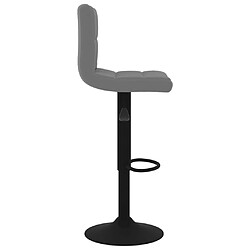 Avis vidaXL Tabouret de bar Gris foncé Velours