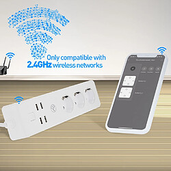 Barrette d'Alimentation WiFi Tellur, 3 Prises, 4*USB 4A, 2200W, 10A, 1.8m pas cher