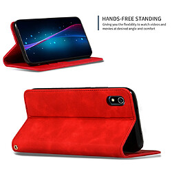 Acheter Wewoo Housse Coque Étui en cuir avec rabat horizontal magnétique Business Skin Feel rétro pour Xiaomi Redmi 7A rouge