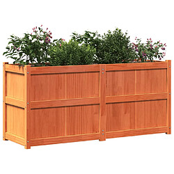 Avis vidaXL Jardinière cire marron 150x50x70 cm bois de pin massif