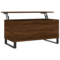 vidaXL Table basse Chêne marron 90x44,5x45 cm Bois d'ingénierie