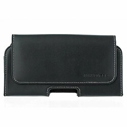 Etui ceinture en cuir noir pour Xiaomi taille XXXL clip métal