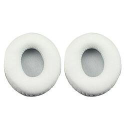 Wewoo Coussinets Mousse 2 PCS pour Beats Solo HD / 1.0 Cache-casque de protection en cuir casque anti-bruit Blanc