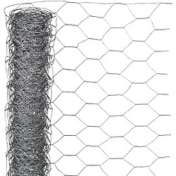 Nature Grillage métallique hexagonal 0,5x2,5 m 25 mm Acier galvanisé