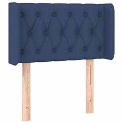 Maison Chic Tête de lit scandinave avec oreilles,meuble de chambre Bleu 83x16x78/88 cm Tissu -MN79728