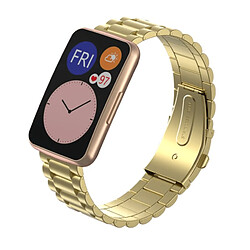 PHONECARE Bracelet en Acier Inoxydable Taille Ajustable Avec Fermoir par Clic + Outil pour Oppo Watch 2 46mm Wi-Fi - Or