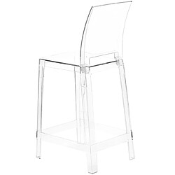 Beliani Tabouret de bar Set de 2 Transparent WELLINGTON pas cher