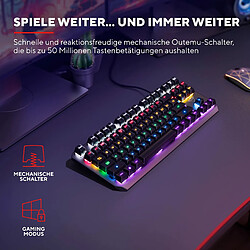 Trust GXT 834 Callaz TKL Mechanische Gaming Tastatur, QWERTZ-Layout - Schwarz