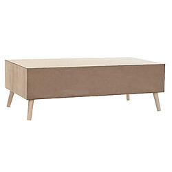 Avis Pegane Table basse en bois d'épicéa et MDF coloris marron - longueur 120 x profondeur 60 x hauteur 42 cm