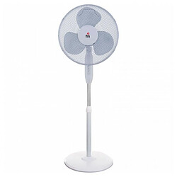 Totalcadeau Ventilateur sur pied avec minuterie Blanc Ø 40 cm pas cher