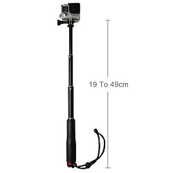 Wewoo Pour GoPro HERO4 / 3 rouge + / 3/2, longueur maximum: 49cm Monopode extensible portatif de poche avec vis pas cher