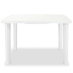 vidaXL Table de jardin Blanc 101 x 68 x 72 cm Plastique