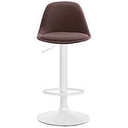 Acheter Non Tabouret de bar Kiel tissu blanc