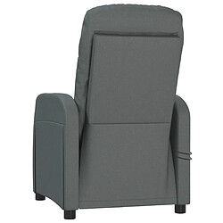 vidaXL Fauteuil électrique de massage Gris foncé Tissu pas cher