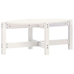 Maison Chic Table basse,Table Console Table d'appoint, Table pour salon Blanc 87x48x35 cm Bois massif de pin -MN32069