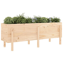 Avis Maison Chic Jardinière,Lit surélevé de jardin - Bac à fleurs - pot de fleur 160x50x57 cm bois de pin massif -GKD69109