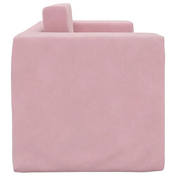 Maison Chic Canapé-lit convertible 2 places, Clic-Clac pour enfants rose peluche douce -GKD75734 pas cher