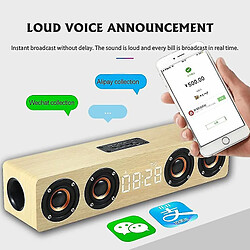 Acheter Universal Haut-parleur Bluetooth en bois sans fil portable stéréo PC TV Système haut-parleur de bureau