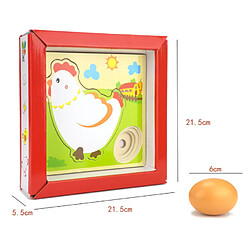 Universal Poulet pousse poulet animaux puzzle multicouches bébés jouets en bois maternelle Montessori éducation précoce jouets puzzle en bois Nouveau |