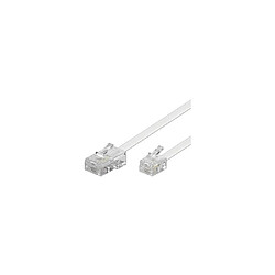 TEL 6P4C-8P4C RJ11-RJ45 1000 BLANC 10m