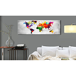 Artgeist Tableau - World Map: Coloured Revolution [120x40]