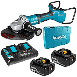 Makita - Meuleuse d'angle à batterie 2x18V (36V) Li-Ion 2x5Ah 230mm - DGA901T2U1