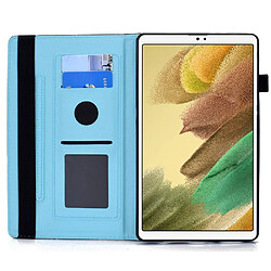 Etui en PU motif de lignes de piqûres avec support et porte-cartes pour votre Samsung Galaxy Tab A7 Lite 8.7-pouces T220/T225 - papillon