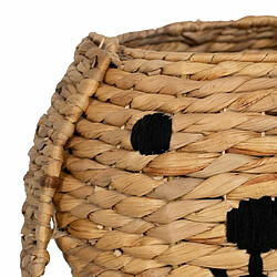 BigBuy Home Panier Chien Noir Beige Fibre naturelle 27 x 27 x 19 cm pas cher