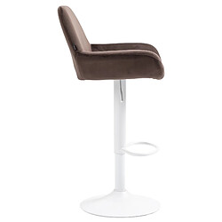 Avis Non Tabouret de bar Braga velours blanc