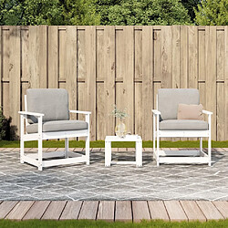 Avis Maison Chic Ensemble de salle à manger de jardin 3 pcs,Table et chaises d'extérieur blanc bois massif de pin -GKD690724