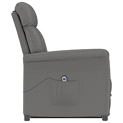 Acheter vidaXL Fauteuil inclinable électrique Gris foncé Similicuir daim